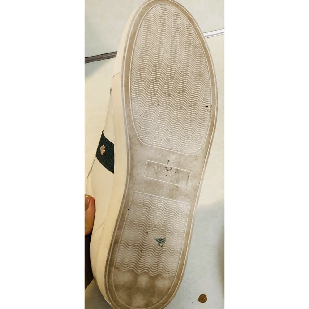 Kate Spade Iggy Sneakers Leather Women's Size 11B White/Green EUC - Picture 6 of 7